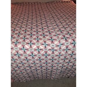 Pink and Blue Geometric Blank Fits Double bed